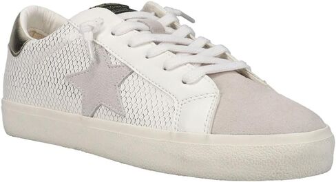 VINTAGE HAVANA Womens Kate Snake Lace Up Sneakers Shoes Casual - Gold, Grey, White in Saudi Arabia