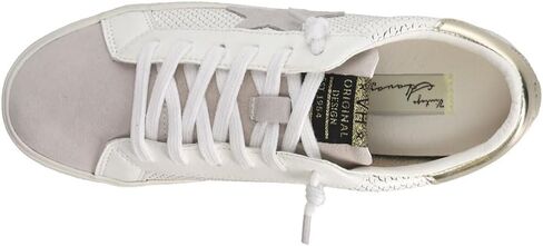 VINTAGE HAVANA Womens Kate Snake Lace Up Sneakers Shoes Casual - Gold, Grey, White in Saudi Arabia