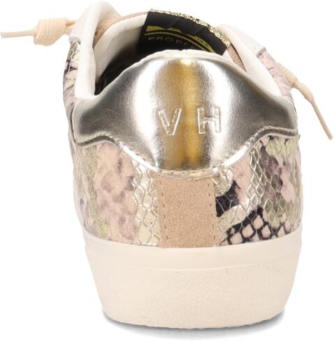 VINTAGE HAVANA Womens Kate Snake Lace Up Sneakers Shoes Casual - Gold, Grey, White in Saudi Arabia