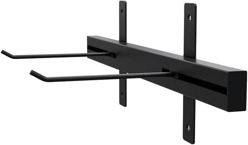 رف حائط قابل للتعديل من باور سيستمز لسجادات اليوجا واللياقة البدنية، أسود in Kuwait