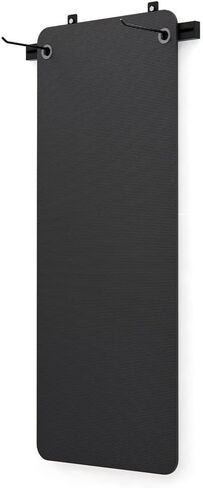 رف حائط قابل للتعديل من باور سيستمز لسجادات اليوجا واللياقة البدنية، أسود in Kuwait