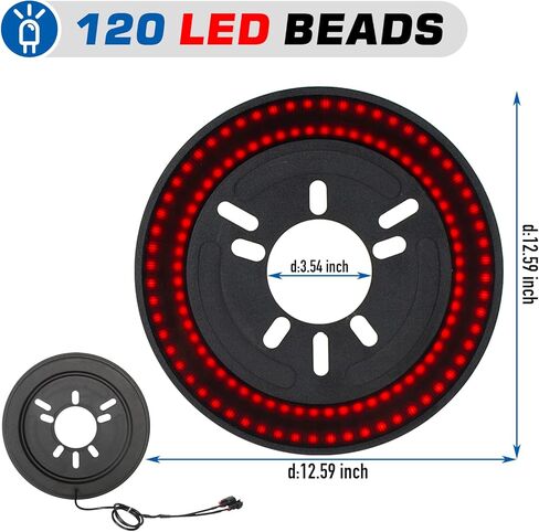 ضوء فرامل الإطارات الاحتياطية LED لسيارة Ford Bronco 2021-2024 Plug & Play 3rd حلقة ضوء الفرامل الثالثة ملحقات الضوء الأحمر (ليس لرياضة برونكو) in Kuwait