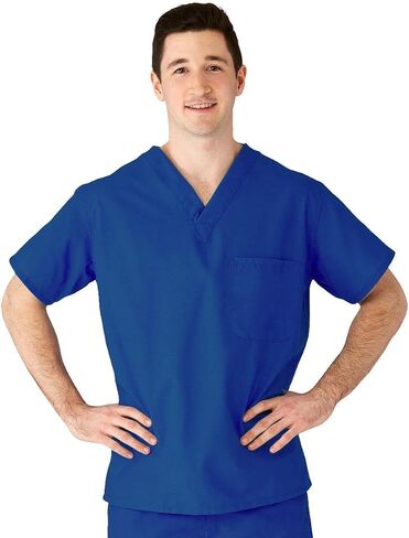 Medline AngelStat، قطعة علوية قابلة للعكس، MDL-CC، 2 جيب، XXXX-Large، ياقوتي in Saudi Arabia