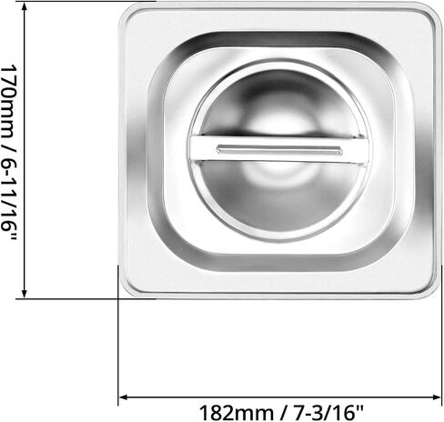 QWORK Solid Pan Lid with Handle, 4 Pack Stainless Steel Steam Table Pan Cover for 1/6 Size Steam Pans in Saudi Arabia