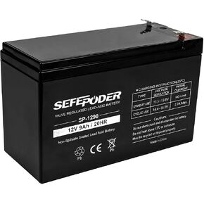 SEFEPODER 12V 9Ah Rechargeable Sealed Lead Acid Battery（SLA） 2 Pack (F2 Terminals) in Kuwait