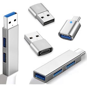 3pcs USB Adapter Kit - USB 3.0 Hub, Type C to USB Adapter in Kuwait