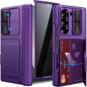 Vihibii for Samsung Galaxy Z Fold 6 Case, Privacy Screen Protector, Black in Kuwait