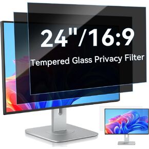[2 Pack] 24 Inch Tempered Glass Computer Privacy Screen Filter for 16:9 in Kuwait