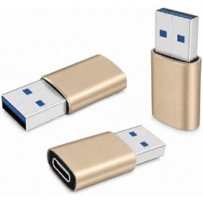 USB to USB C Adapter 3 Pack, Rose Gold in Saudi Arabia