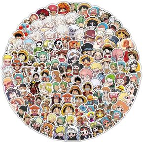 100PCS OP Anime Sticker Pack, Cool Cartoon Vinyl Decals for Laptop Water Bottle Phone Skateboard, Gift for Men Women Fans in Saudi Arabia