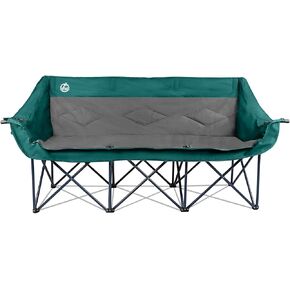 Northroad 3 Person Camping Chair Oversized 900 Lbs Outdoor Lawn Loveseat Chair Padded Folding Chairs for Adults Heavy Duty Soccer Chair w/Cup & Wine Glass Holder for Outside Picnic, Beach, Sports in Saudi Arabia