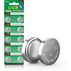 LiCB 10 Pack LR1130 AG10 Battery 1.5V Long-Lasting Alkaline Button Cell Batteries in Kuwait