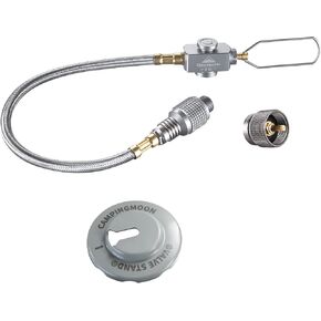 CAMPINGMOON Propane to Butane Camping Stove Adapter with Hose Valve Convert 16oz/1Lb Small Propane Tank to EN417 Lindal Valve Z22/Z21 in Kuwait