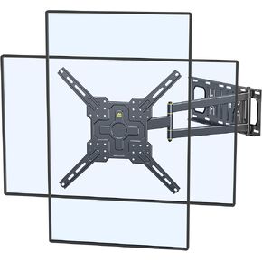 Landscape to Portrait Rotating TV Wall Mount for Vertical Mounting of Displays,Menu Wall Board Mount for 26-65" TVs Holds 88 lbs, Full Motion Corner TV Mount Height Adjusted,VESA 400x400,FORGINGMOUNT in Kuwait