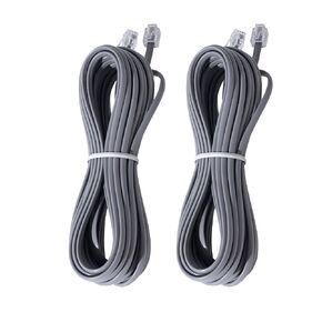 Phone Extension Cord 15 FT Long Phone Cable Line Wire, with Standard RJ11 6P4C Plugs， Grey- 2 Pack in Kuwait