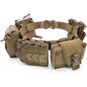 7pcs Heavy-Duty Tactical Duty Belt Set with Pouches Quick-Release in Kuwait