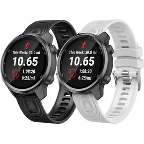 2 Pack Waterproof Bands Compatible with Garmin Forerunner 245/55 Bands in Kuwait