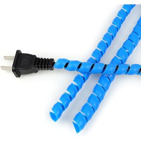 Spiral Cable Wrap, 16.4ft, 33ft Wire Protection Sleeve Cover Cable Organizer Pipe Flexible Spiral Wrap Winding Tube Prevent Cat from Chewing Cables (Yellow, 8mm (5/16")-33ft) in Kuwait