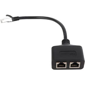 Ethernet Splitter 1 to 2 Port, RJ45 Network Splitter Ethernet Adapter Cable for Home Office, One Port Works at a Time in Kuwait