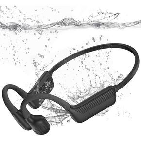 Swimming Headphones-Bone Conduction Headphones, IP68 Waterproof Open Earphones, LiteSurge Bluetooth 5.4 Underwater Sport Earbuds with 32 GB MP3 Memory for Swimming, Marathon-Ink Black in Kuwait