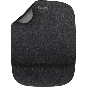 Staples TECH Mouse Pad with Gel Wrist Rest, Non-Slip, Black, 53326 in Kuwait