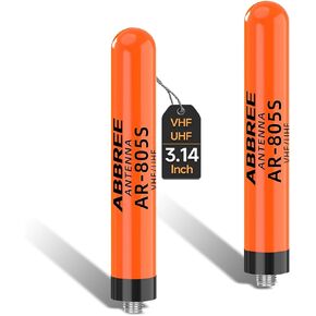 ABBREE Dual Band VHF/UHF Ham Radio Antenna144/430Mhz 3.14 inch SMA- Female AR-805S Plus Long Range Stubby Short Antenna for Baofeng UV-5R Mini 5RM BF-F8HP PRO,K5 Plus,DM32,UV32 Accessories,2Pack in Kuwait