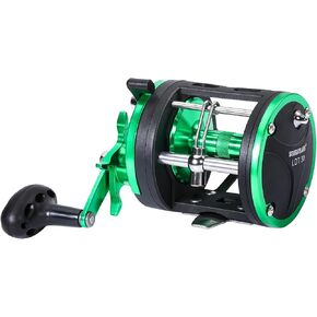Sougayilang Round Baitcasting Fishing Reel –CNC Machined Aluminum Body Catfish Reel with 25LB Max Drag, Waterproof Trolling Reel with Level Wind & Magnetic Braking System for Musky Bass Pike in Kuwait