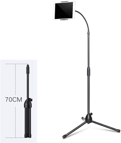 Mobile Phone Tablet Phone Floor Stand Floor-Mounted Tripod Stand Height-Adjustable Tablet Selfe Tripod Foldable Floor Tablet Tripod Stand for Phone and All 3.5-10.5 Inch Tablets in Kuwait