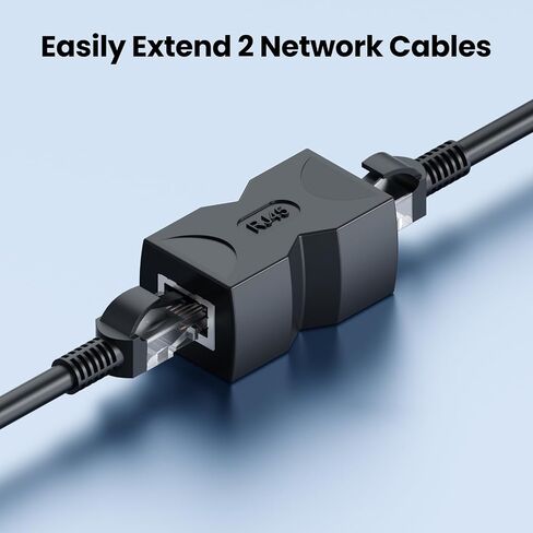 RJ45 Inline Coupler Cat6 Cat5e 10 Pack, Gigabit Female to Female Ethernet Cable Extender, 1000Mbps Network Jack Adapter Connector Support PoE Power for Security Camera, Router, Switch, PC, Home Office in Kuwait