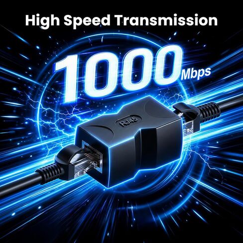 RJ45 Inline Coupler Cat6 Cat5e 10 Pack, Gigabit Female to Female Ethernet Cable Extender, 1000Mbps Network Jack Adapter Connector Support PoE Power for Security Camera, Router, Switch, PC, Home Office in Kuwait