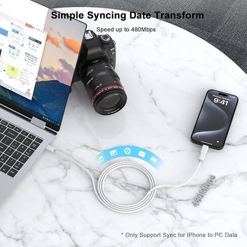 2Pack Lightning Male to USB C Female Charging Adapter for Apple iPhone in Kuwait