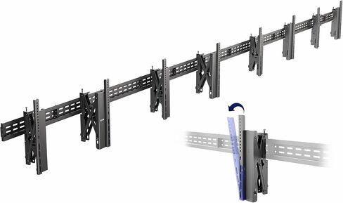 VIVO Black Pop-Out 1x3 Video Wall Mount for 37 to 65 in TVs, MOUNT-VW65-3T in Kuwait