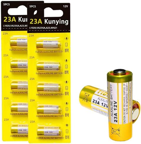 A23 12V Alkaline Battery, 23A 12 Volt, 5 Pack Long Lasting in Kuwait