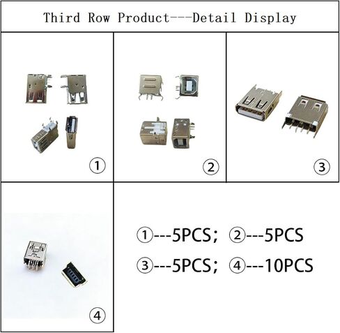 82PCS USB Sockets Assortment Kit, Male Female Plug Solder Connector in Saudi Arabia