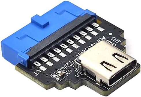 USB3.0 19pin/20pin to USB 3.2 Type C Female Adapter, Motherboard USB 19pin Front Panel Header to USB-C Converter 5Gbps (20pin to Type C) in Kuwait