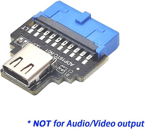 USB3.0 19pin/20pin to USB 3.2 Type C Female Adapter, Motherboard USB 19pin Front Panel Header to USB-C Converter 5Gbps (20pin to Type C) in Kuwait