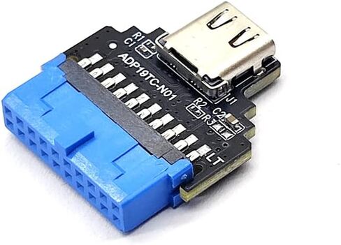 USB3.0 19pin/20pin to USB 3.2 Type C Female Adapter, Motherboard USB 19pin Front Panel Header to USB-C Converter 5Gbps (20pin to Type C) in Kuwait