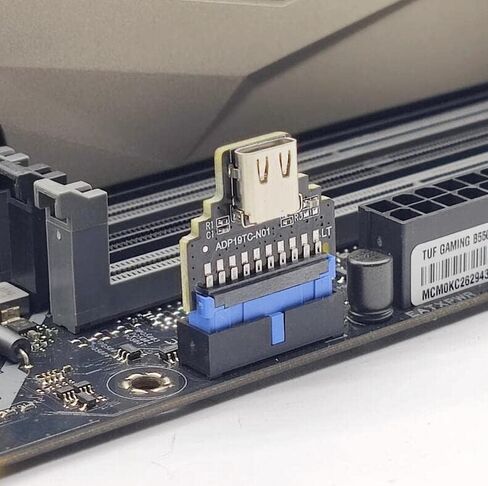 USB3.0 19pin/20pin to USB 3.2 Type C Female Adapter, Motherboard USB 19pin Front Panel Header to USB-C Converter 5Gbps (20pin to Type C) in Kuwait