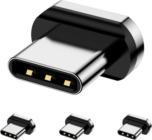 ZBF 8 Pins Magnetic Connector Tips Head for USB-C Android Devices (4 Pack), only 3A Magnetic Charging Cable in Kuwait