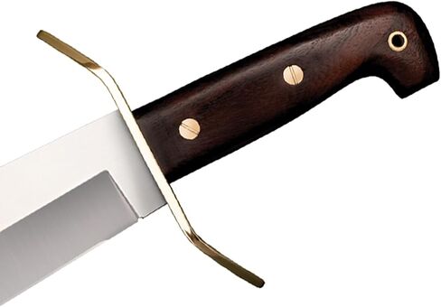 Ameristep Wild West Bowie 10.75" 1090 High-Carbon Steel Clip Point Blade 5.25" Rosewood Handle Fixed Blade Knife w/Leather Sheath in Kuwait