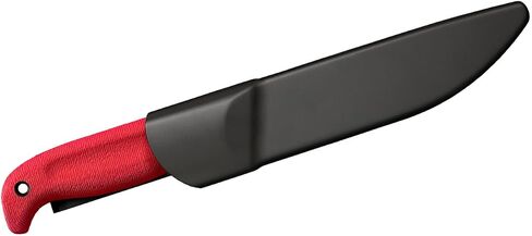 Cold Steel Tim Wells Scalper Slock Master Durable 6.5" 4116 Stainless Steel Fixed Straight Back Blade Outdoor Hunting Camping Utility Knife, 5.25" Red Textured Kray-Ex Handle in Kuwait