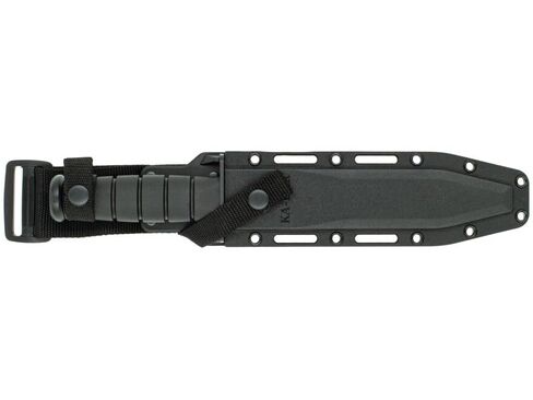 KA-BAR Fighter Fixed Blade Knife 8" Drop Point 1095 Cro-Van Black Powder Coat Blade Kraton Handle Black in Kuwait