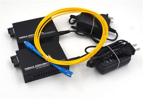 Gigabit Ethernet Fiber Media Converters, A Pair of 10/100/1000M RJ45 to 1000M Bi-Directional Single-Mode SC Fiber, up to 20Km(12.4mi) in Kuwait