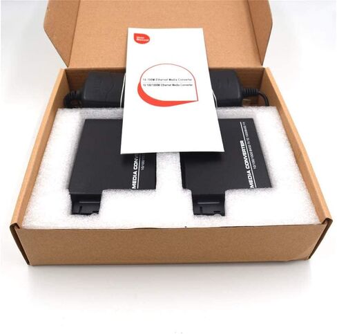 Gigabit Ethernet Fiber Media Converters, A Pair of 10/100/1000M RJ45 to 1000M Bi-Directional Single-Mode SC Fiber, up to 20Km(12.4mi) in Kuwait