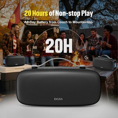 DOSS Extreme Boom Pro D300 Bluetooth Speaker, 80W Immersive Stereo Sound in Kuwait