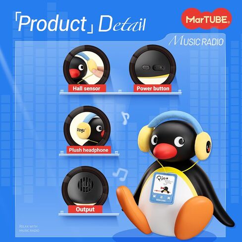 MARTUBE Pingu Bluetooth Speaker, Desk Room Decor, Birthday Gifts for Women in Saudi Arabia