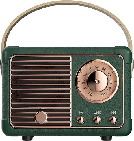 Retro Bluetooth Speaker, Vintage Decor, Wireless Portable Mini Bluetooth Speaker, Small Cute Old Fashion Style for Home Bedroom Kitchen Desk Party Outdoor Gift Ideas - Pink in Kuwait