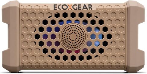 ECOXGEAR Defender Scout: Outdoor Portable Bluetooth Speaker, Massive Sound, Waterproof and Drop Proof, with LED Party Lights, Pair up to 100, 25+ Hours Playtime (Mojave Sand) in Kuwait