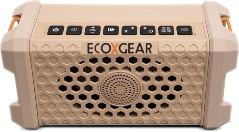 ECOXGEAR Defender Scout: Outdoor Portable Bluetooth Speaker, Massive Sound, Waterproof and Drop Proof, with LED Party Lights, Pair up to 100, 25+ Hours Playtime (Mojave Sand) in Kuwait
