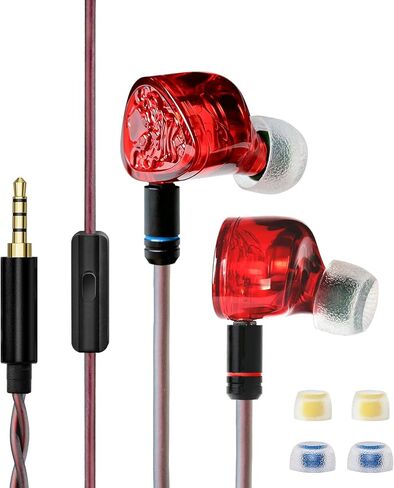 TANGZU Wan'er S.G II Jage Dragon Gaming IEM Earphones, 10mm PET Single Dynamic Driver in Ear Monitor Headphones with Mic for Studio Gaming, Flat Detachable 2-Pin Cable (Green 3.5mm Without Mic) in Kuwait
